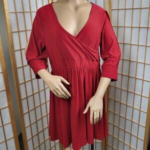 Torrid red dress with cut out open arms design EUC Torrid size 2